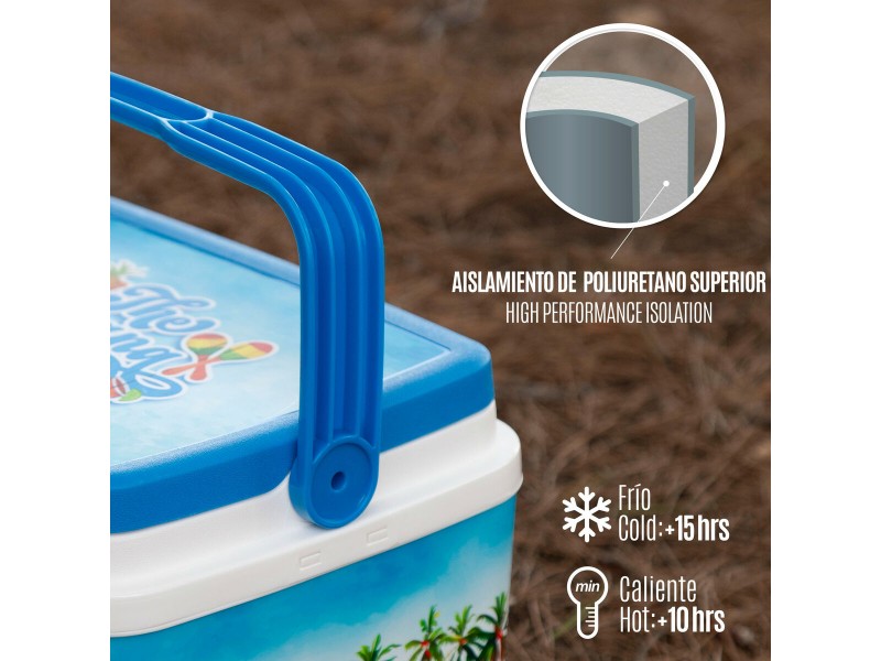 Преносима Твърда Хладилна Чанта Aktive 5 L 28 x 19 x 21 cm Син (6 броя) NaN –  BB Аксесоари за хладилник