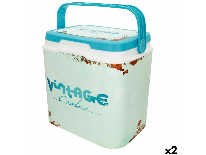 Преносима Твърда Хладилна Чанта Aktive 24 L 37 x 35 x 27 cm Син (2 броя) NaN –  BB Аксесоари за хладилник