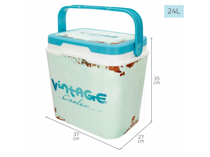 Преносима Твърда Хладилна Чанта Aktive 24 L 37 x 35 x 27 cm Син (2 броя) NaN –  BB Аксесоари за хладилник