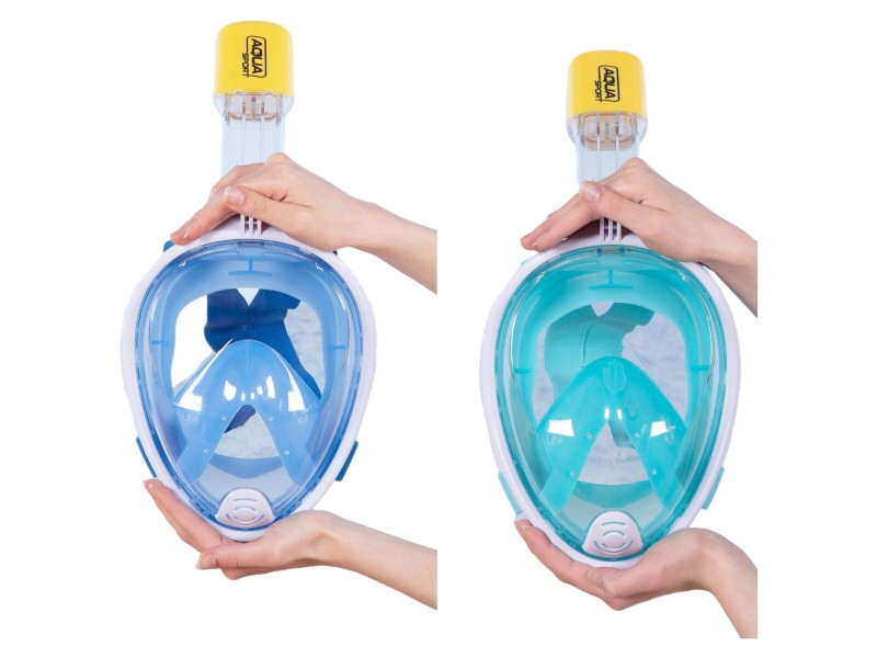 Маска за Шнорхел с Поставка за Спортна Камера AquaSport Син цвят тюркоаз (4 броя) NaN –  BB Очила и маски