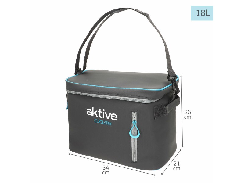 Преносима Хладилна Чанта Aktive 18 L 34 x 26 x 21 cm Черен (6 броя) NaN –  BB Аксесоари за хладилник