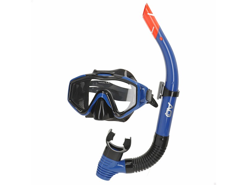 Очила за Гмуркане с Детски Шнорхел AquaSport Син Червен (6 броя) NaN –  BB Очила и маски