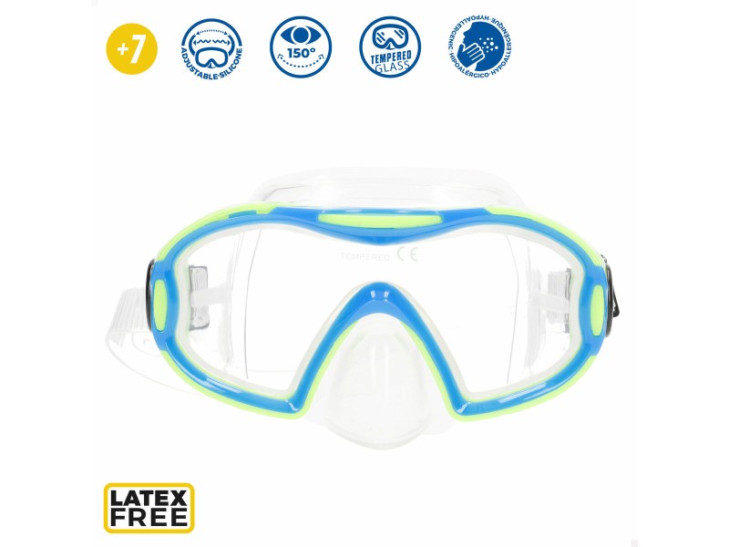 Очила за Гмуркане с Детски Шнорхел AquaSport Син Розов (6 броя) NaN –  BB Очила и маски