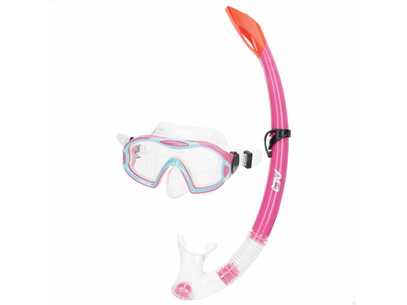 Очила за Гмуркане с Детски Шнорхел AquaSport Син Розов (6 броя) NaN –  BB Очила и маски