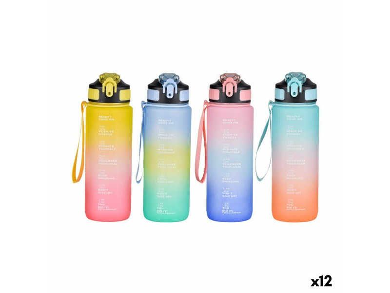 Бутилка за вода Bewinner Многоцветен 800 ml 7,5 x 23,5 cm (12 броя) NaN –  BB Столове и бутилки за вода