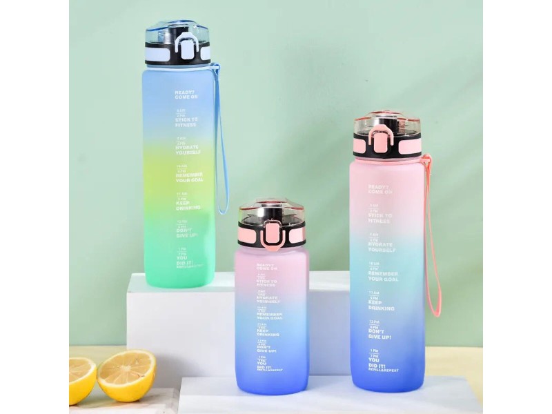 Бутилка за вода Bewinner Многоцветен 800 ml 7,5 x 23,5 cm (12 броя) NaN –  BB Столове и бутилки за вода