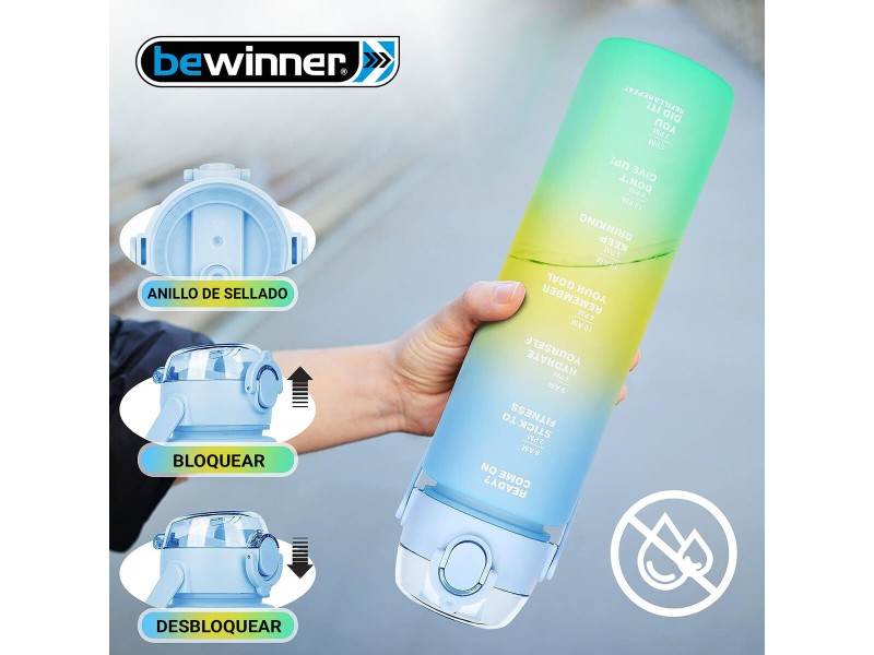 Бутилка за вода Bewinner Многоцветен 600 ml 7,5 X 20 CM (12 броя) NaN –  BB Столове и бутилки за вода