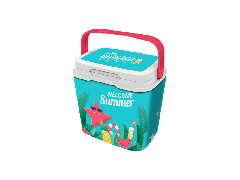 Преносима Хладилна Чанта Aquapro Welcome Summer Многоцветен 25 L 38 x 29 x 39 cm (2 броя) NaN –  BB Хладилници