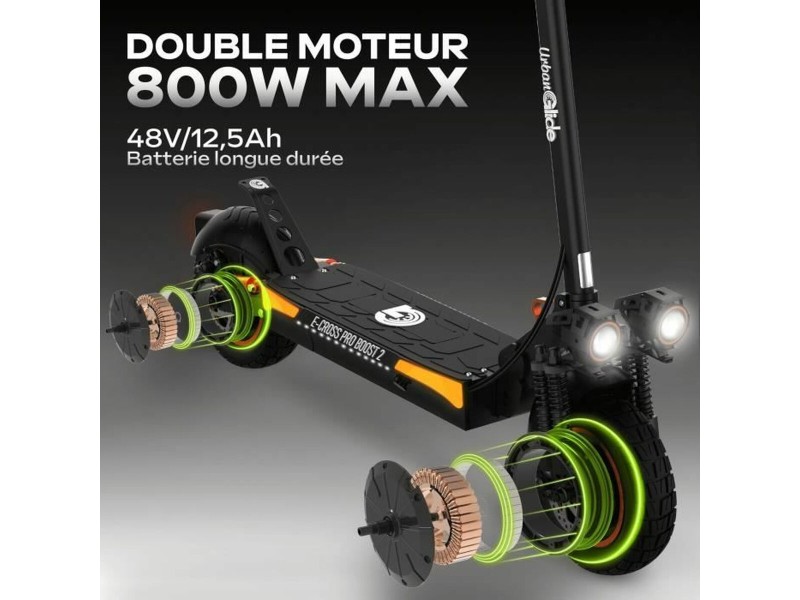 Електрически скутер Urbanglide ECROSS PRO BOOST 2 Черен 25 km/h 800 W NaN от | techMAG.bg Електрически скутер Urbanglide ECROSS PRO BOOST 2 Черен 25 km/h 800 W NaN – BB Електрически тротинетки