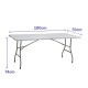 Сгъваема масичка Marbueno Сив 70 x 74 x 180 cm NaN –  BB Маси