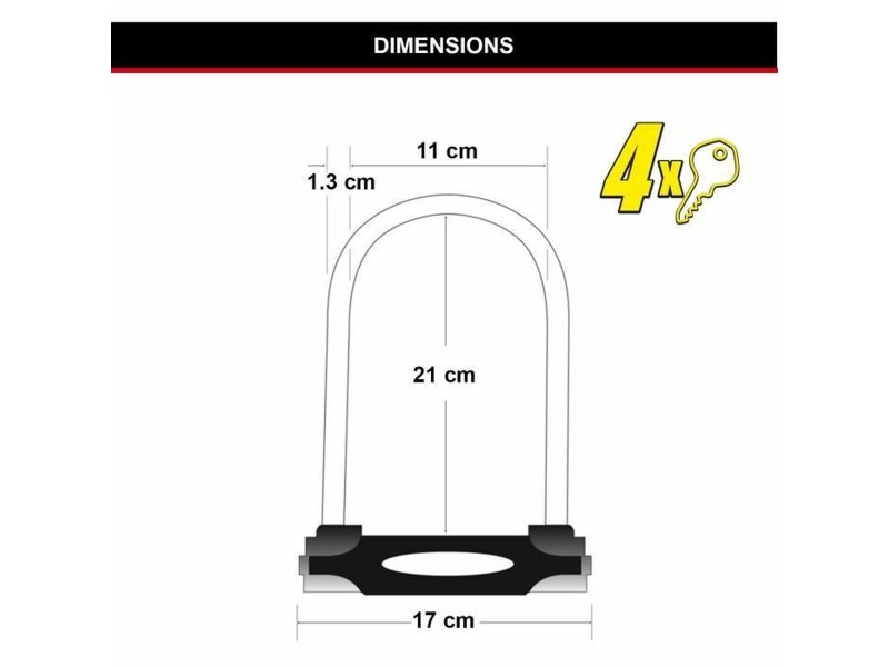 Ключалка Master Lock Червен NaN –  BB U-ключалка