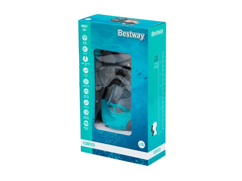 Очила за Гмуркане с Детски Шнорхел Bestway L/XL Син (1 броя) NaN –  BB Шнорхел пакети