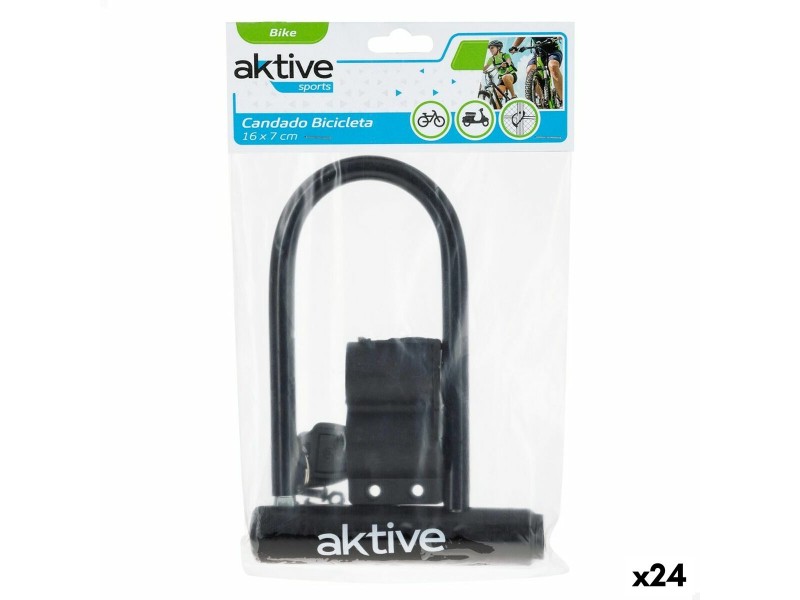 Ключалка Aktive Черен 19,5 x 12,5 x 2,8 cm 24 броя NaN –  BB U-ключалка
