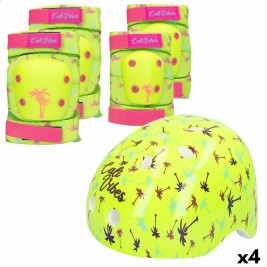 Комплект за Спортна Защита Colorbaby Neon Cali Vibes Жълт (4 броя)