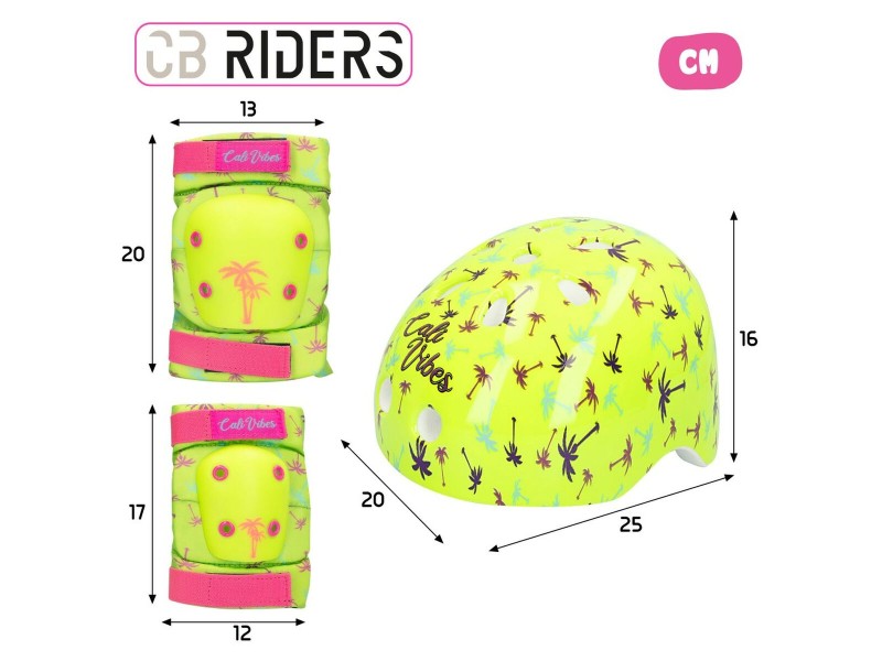 Комплект за Спортна Защита Colorbaby Neon Cali Vibes Жълт (4 броя) NaN –  BB Детски каски
