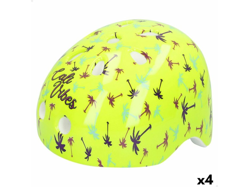 Детска Каска за Велосипед Colorbaby Neon Cali Vibes Жълт (4 броя) NaN –  BB Детски каски
