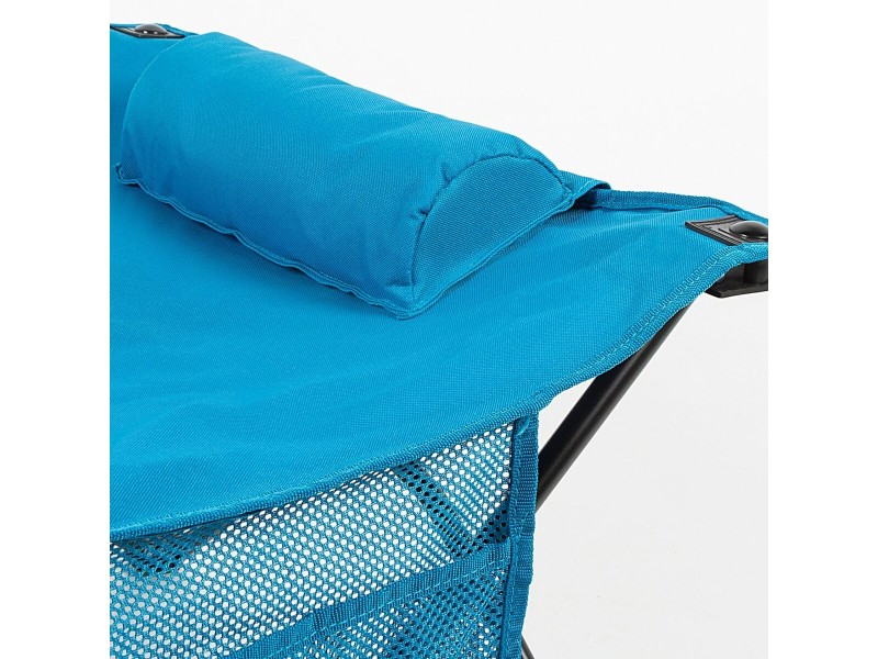 Сгъваемо легло Aktive Син Къмпинг 178 x 62 x 38 cm 178 x 38 x 62 cm (2 броя) NaN –  BB Детски креватчета и хамаци