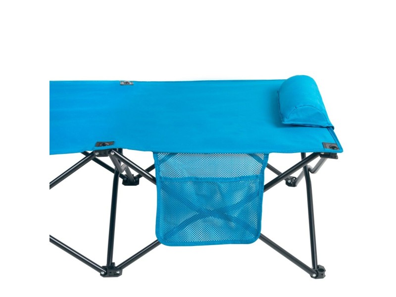 Сгъваемо легло Aktive Син Къмпинг 178 x 62 x 38 cm 178 x 38 x 62 cm (2 броя) NaN –  BB Детски креватчета и хамаци
