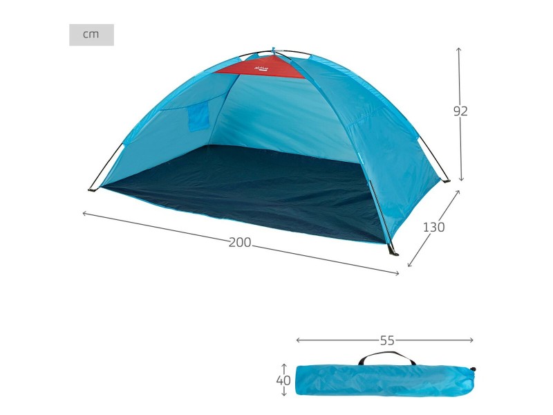 Beach Windscreen Aktive Син полиестер Oxford 210D 200 x 92 x 130 cm 200 x 130 x 92 cm NaN –  BB Плажни палатки