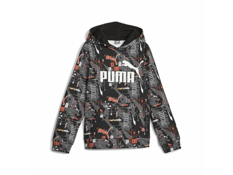 Детски суичър с качулка Puma  Ess+ Futureverse Aop Черен NaN –  BB Суичъри