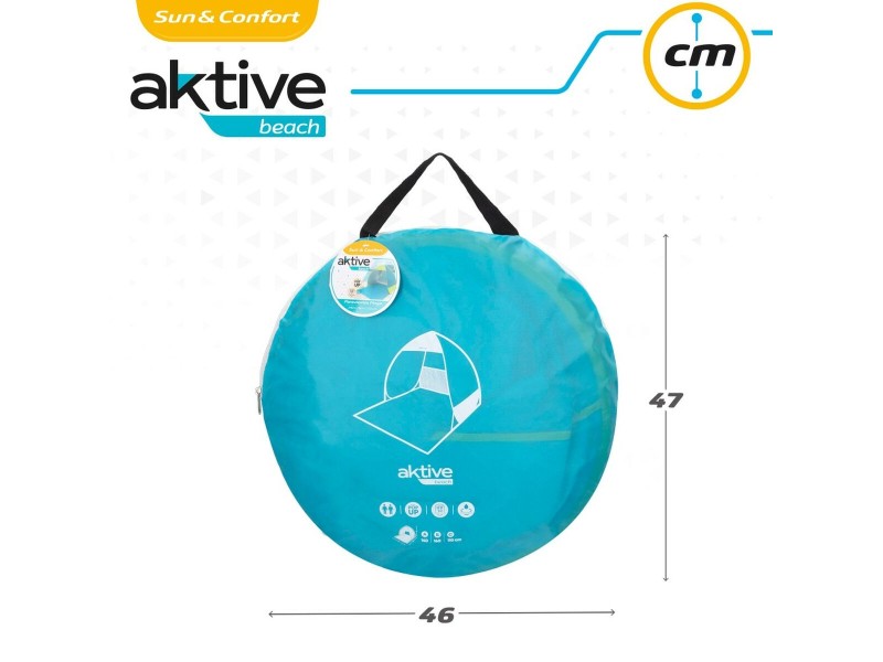 Beach Windscreen Aktive Син Зелен полиестер 160 x 110 x 140 cm NaN –  BB Плажни палатки