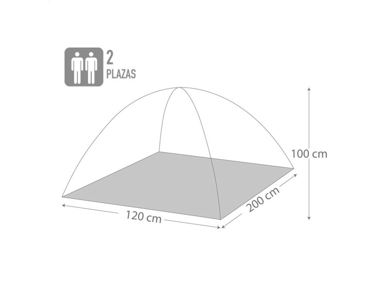 Палатка Aktive 2 Хора 120 x 100 x 200 cm (6 броя) NaN –  BB Иглу палатки