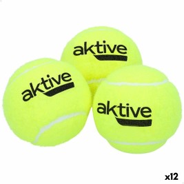 Тенис Топки Aktive 3 Части Жълт 12 броя