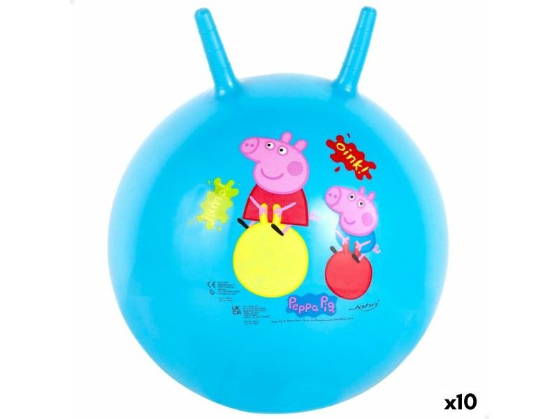 Скачаща топка Peppa Pig Ø 45 cm Син (10 броя) NaN –  BB Скачащи pogos и скачащи топки
