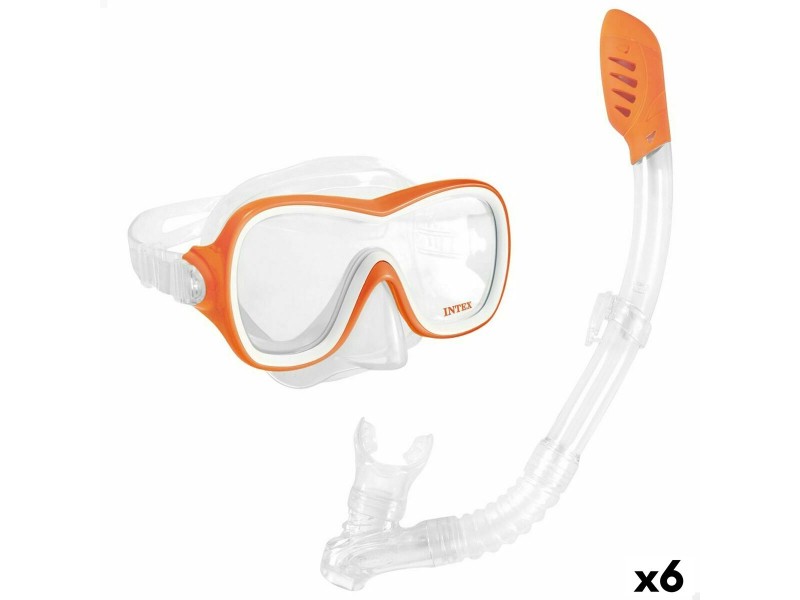 Очила за Гмуркане с Детски Шнорхел Intex Wave Rider Оранжев NaN –  BB Шнорхели