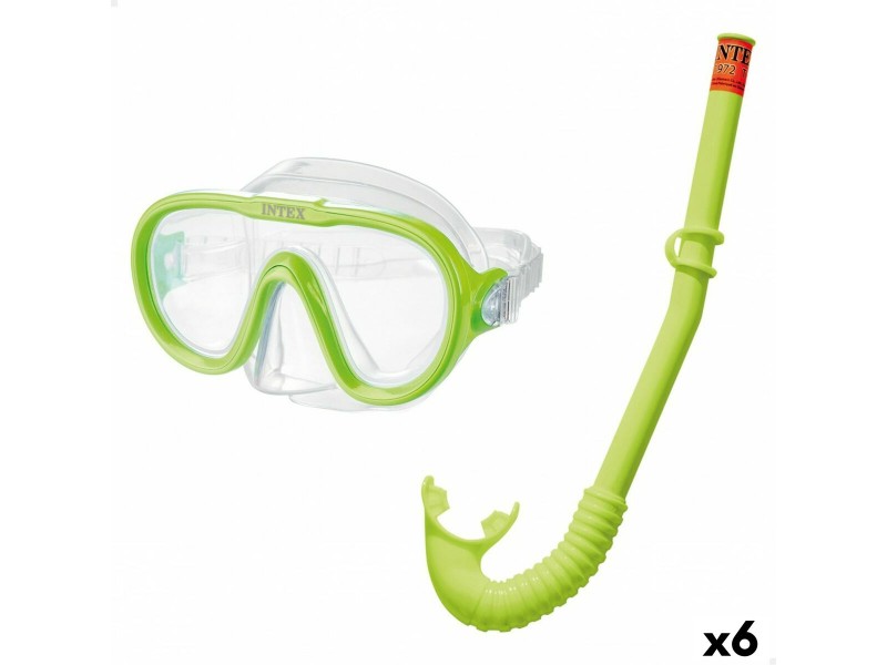 Очила за Гмуркане с Детски Шнорхел Intex Adventurer Зелен NaN –  BB Шнорхели