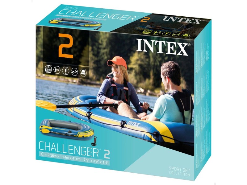 Надуваема Лодка Intex Challenger 2 2 броя 236 x 41 x 114 cm NaN –  BB Надуваеми салове