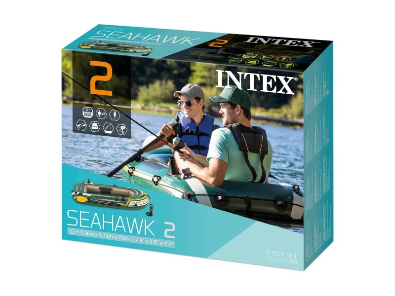Надуваема Лодка Intex Seahawk 2 Зелен 236 x 41 x 114 cm NaN –  BB Надуваеми салове