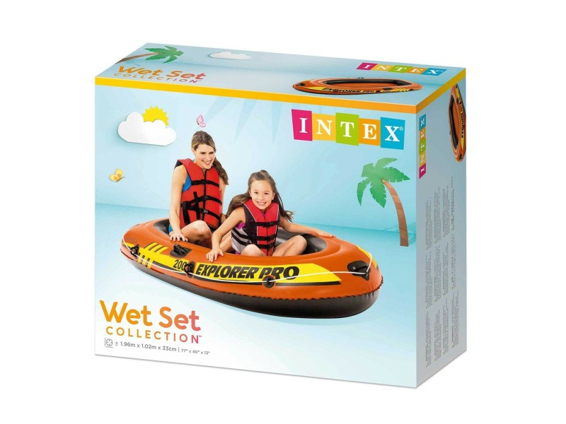 Надуваема Лодка Intex Explorer Pro 200 3 броя 196 x 33 x 102 cm NaN –  BB Надуваеми салове