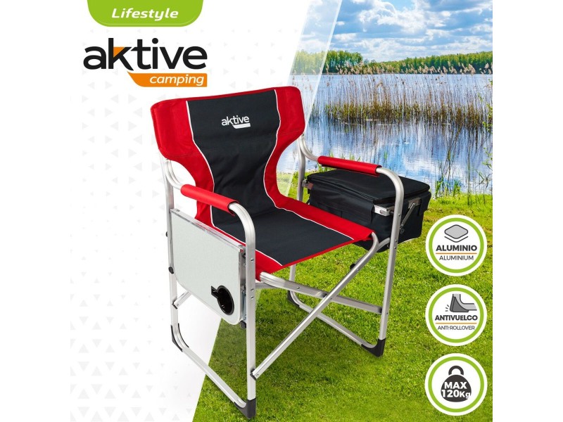 Сгъваем Стол за Къмпинг Aktive Сив Червен 61 x 92 x 52 cm (2 броя) NaN –  BB Столове