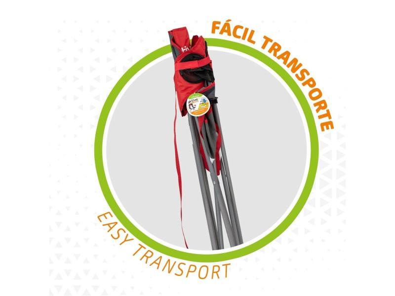 Сгъваем Стол за Къмпинг Aktive Тъмно сив Червен 56 x 98 x 59 cm (4 броя) NaN –  BB Столове