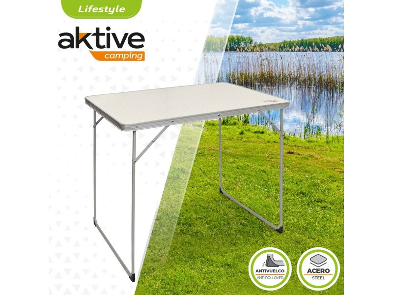 Сгъваема масичка Aktive Бял 80 x 70 x 60 cm (4 броя) NaN –  BB Маси
