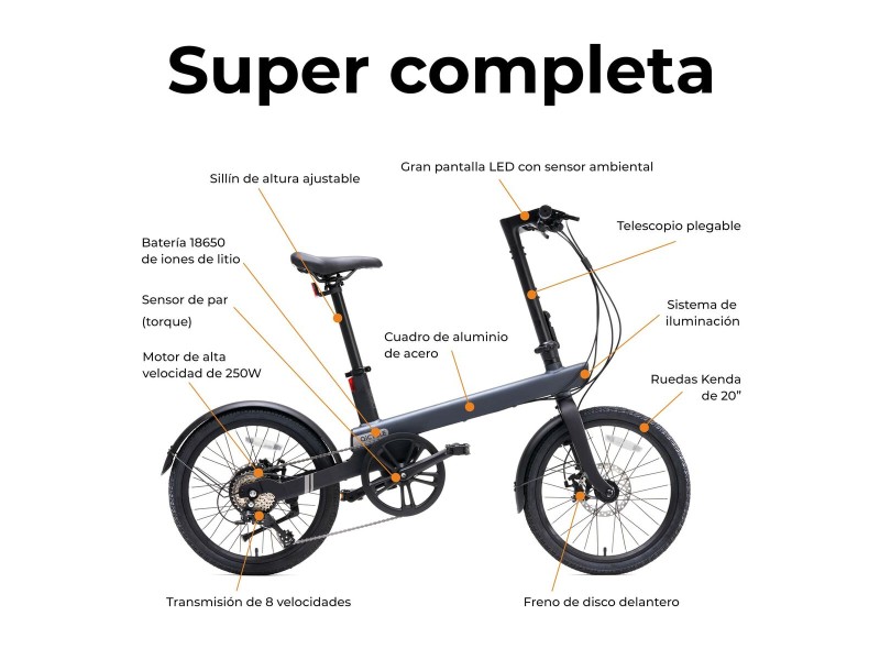 Електрически Велосипед Xiaomi QiCycle C2 Черен 20 NaN –  BB Електрически