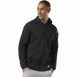 Мъжки суичър с качулка и цип Reebok WOR FLEECE FZ HOOD EC0900 Черен