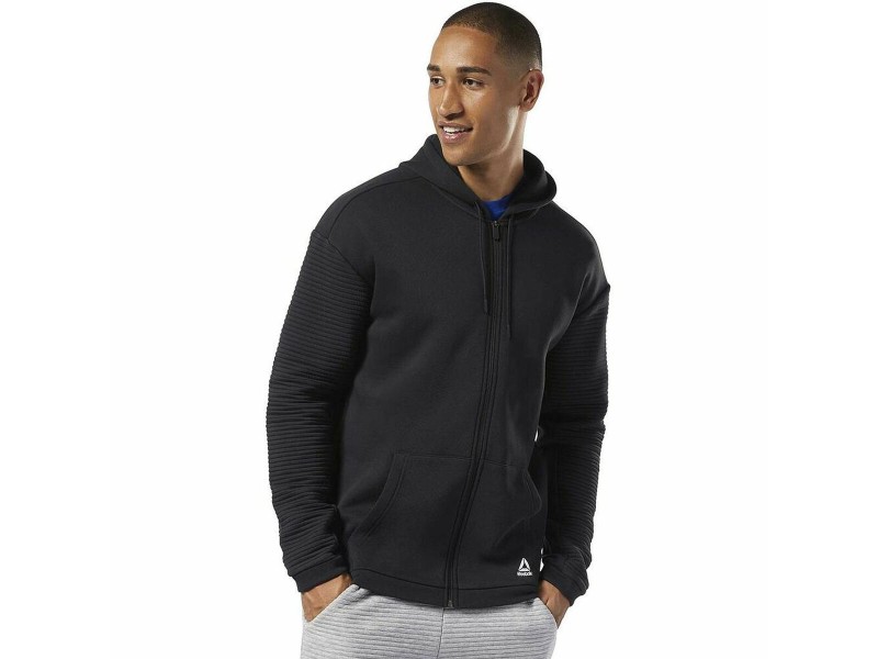 Мъжки суичър с качулка и цип Reebok WOR FLEECE FZ HOOD EC0900 Черен NaN –  BB Суичъри
