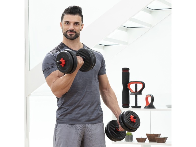 6 в 1 Регулируем Комплект за Тежести с Ръководство за Упражнения Sixfit InnovaGoods NaN –  BB Домашни спортни зали
