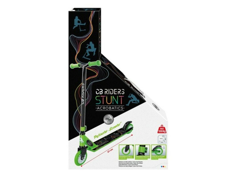 Патинет Скутер CB Riders Colorbaby 54065 Черен/Зелен (61 x 37 x 80 cm) NaN –  BB Тротинетки за деца