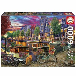 Пъзел Educa Bicicletas en Ámsterdam 6000 Части