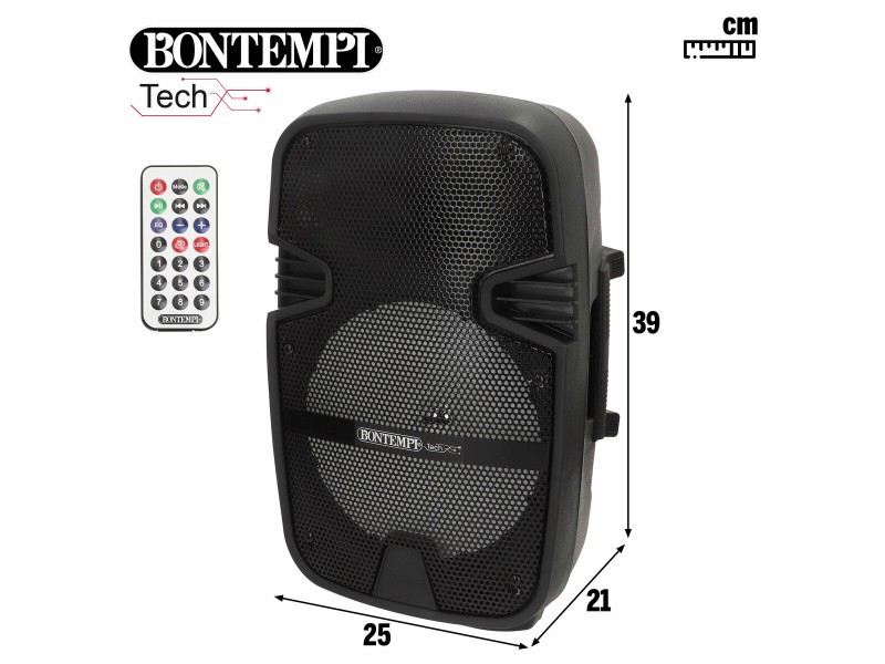 Тонколони с микрофон Караоке Bontempi Пластмаса 25 x 39 x 21 cm (2 броя) NaN –  BB Барабани и перкусии