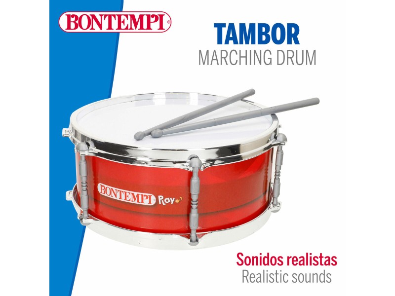 Барабан Bontempi Пластмаса 31 x 15 x 31 cm Червен (4 броя) NaN –  BB Барабани и перкусии