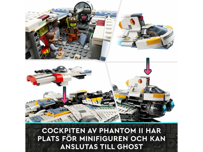 Строителна Игра Lego STAR WARS 75357 Ghost & Phantom II 1394 Части NaN –  BB Изграждане на игри
