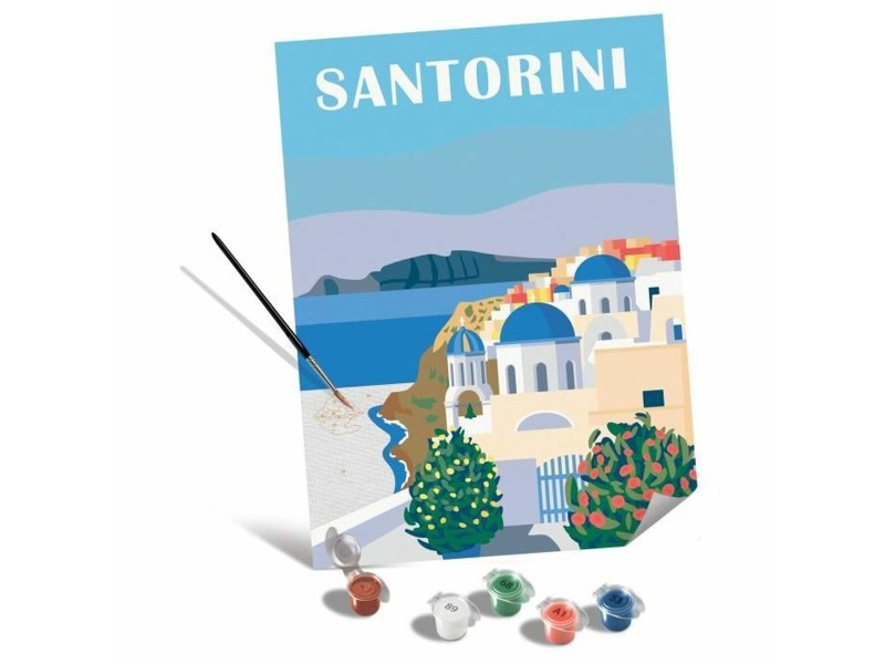 Комплект Рисуване по Числа Ravensburger Santorini 30 x 40 cm NaN –  BB Рисуване по цифри