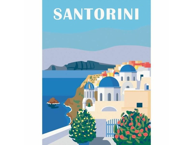 Комплект Рисуване по Числа Ravensburger Santorini 30 x 40 cm NaN –  BB Рисуване по цифри