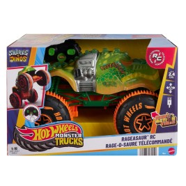 Кола с Радиоуправление Hot Wheels Monster Trucks Samsh O Saurus 1:15