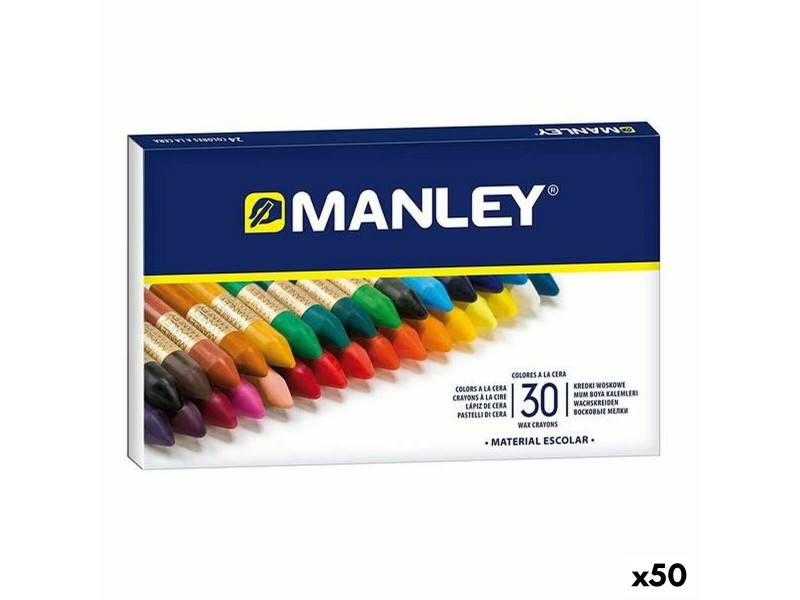 Цветни моливи Manley Многоцветен 30 Части (50 броя) NaN –  BB Восъци