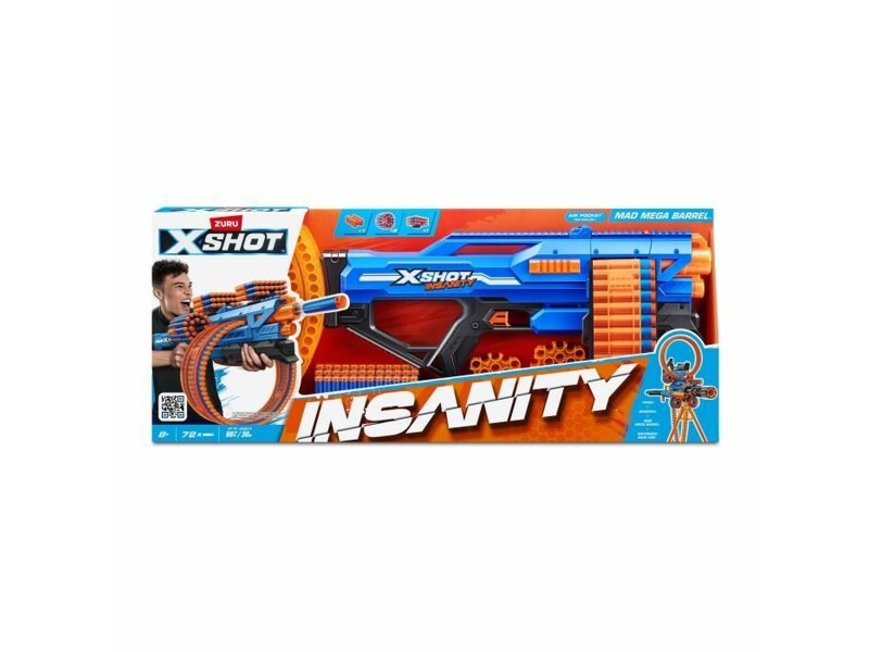 Пистолет за Дартс Zuru XSHOT Insanity Mad Mega Barrel NaN –  BB Мечове
